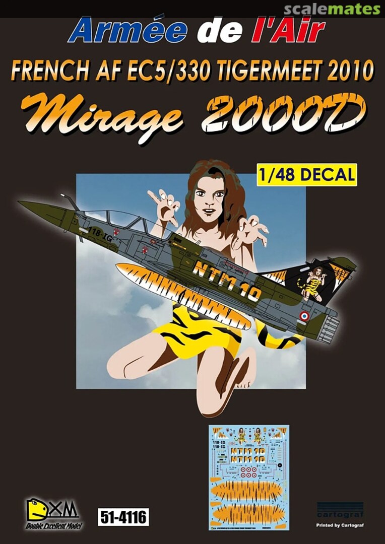 Boxart Mirage 2000D 51-4116 DXM Decals