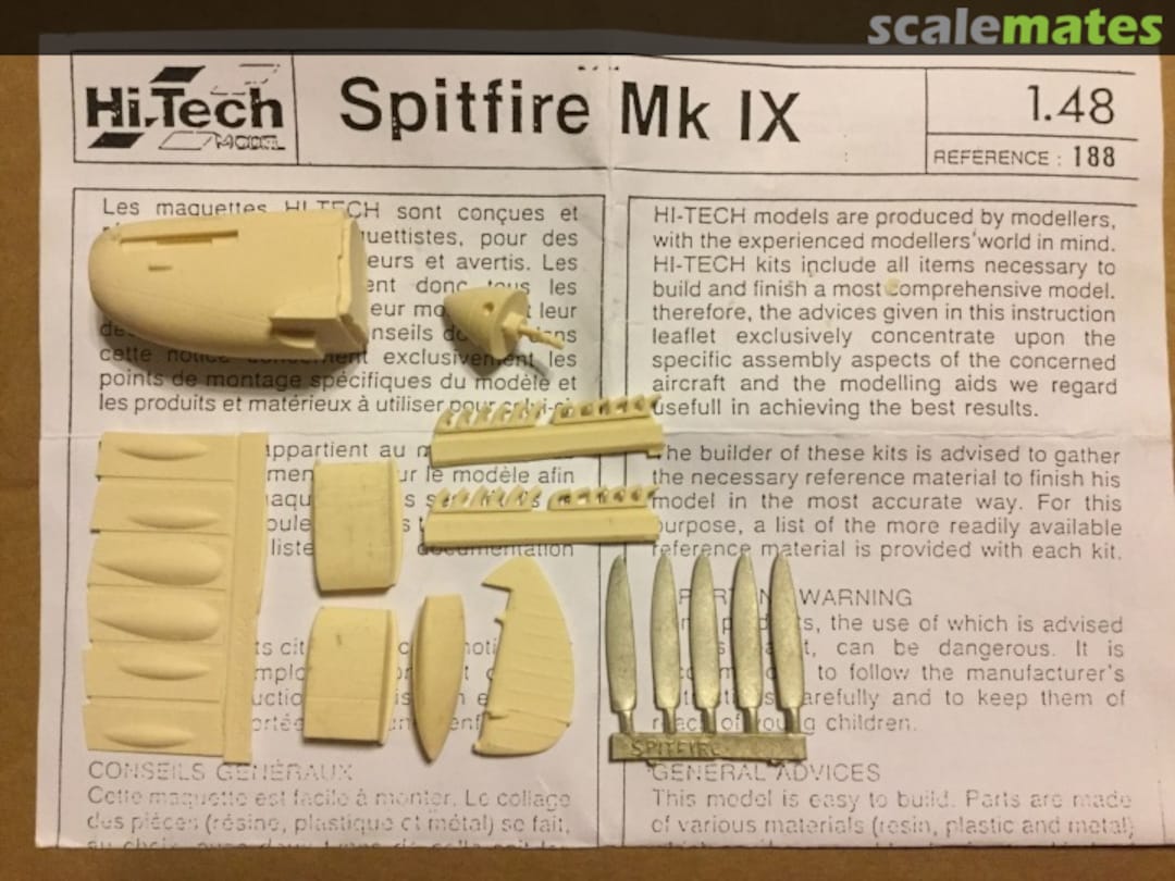 Boxart Spitfire Mk IX conversion 188 Hi-Tech