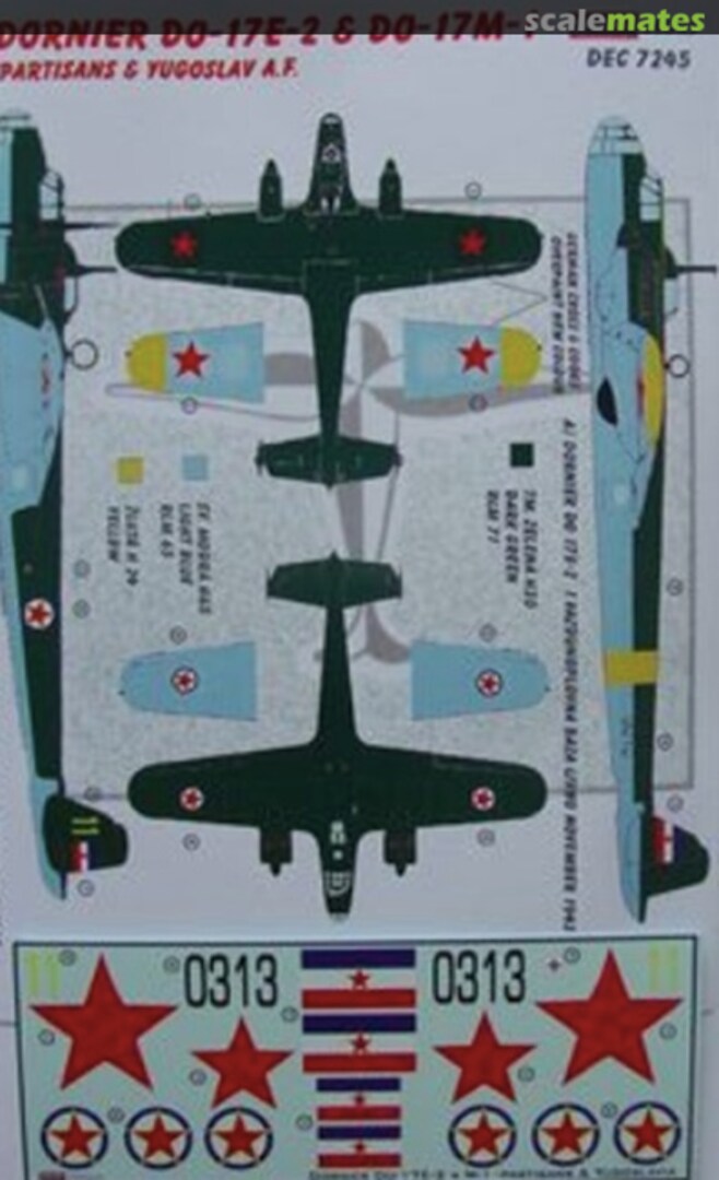 Boxart Do 17E-2/Do 17M-1 Yugoslavia DEC7245 Kora Models