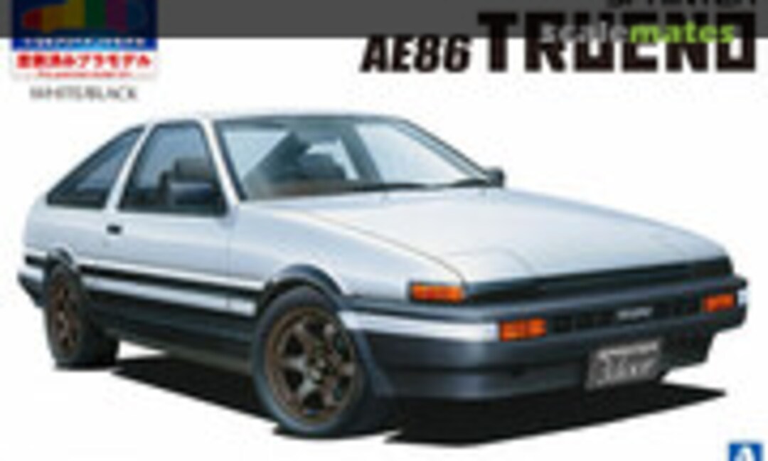 1:24 Toyota AE86 Trueno '83 (White / Black) (Aoshima 053140)