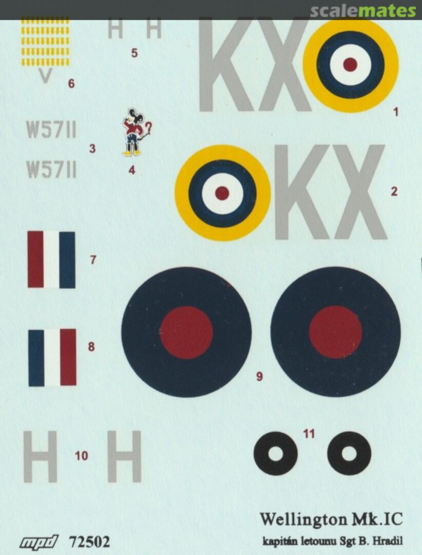 Boxart Wellington Mk.IC MPD72502 Mini Print Decal