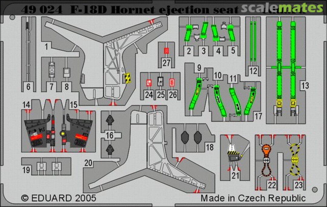 Boxart F-18D ejection seat 49024 Eduard