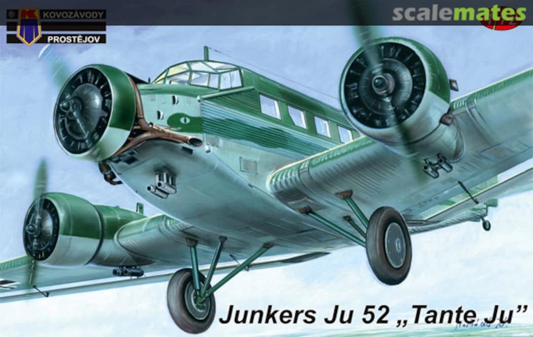 Boxart Junkers Ju 52 „Tante Ju" KPM0128 Kovozávody Prostějov