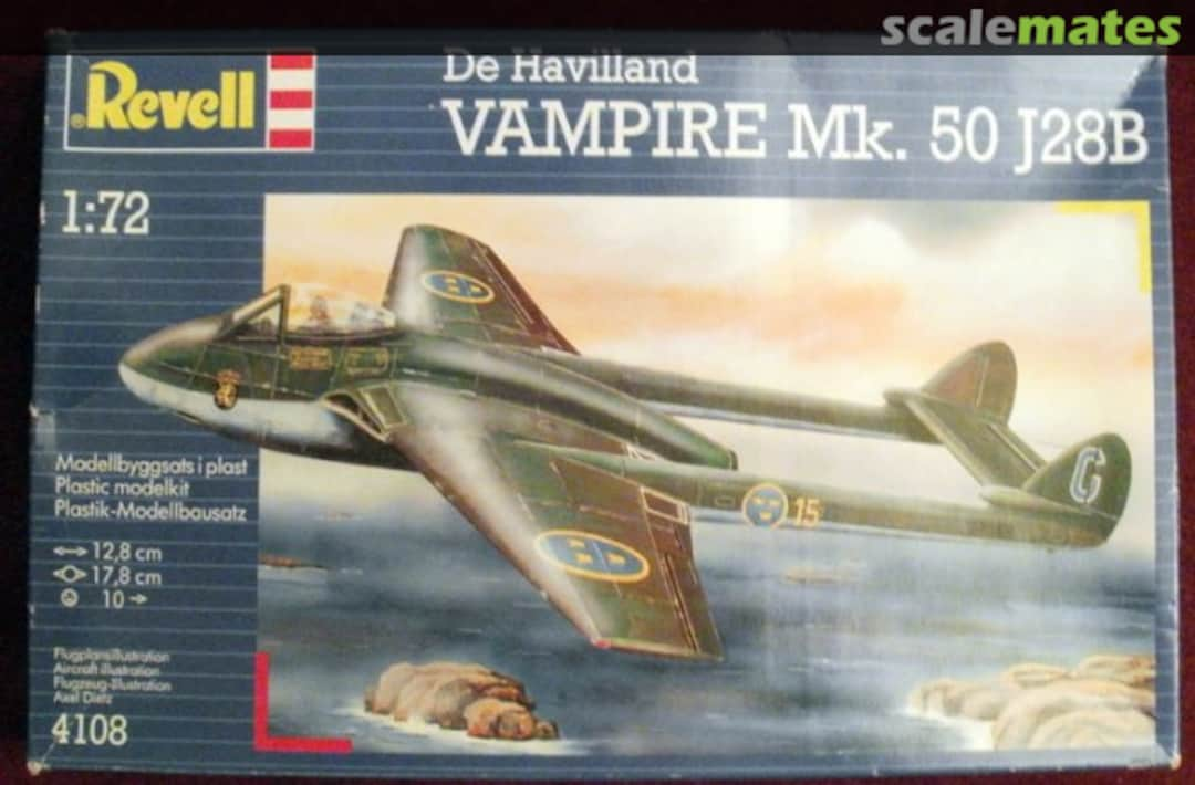 Boxart De Havilland Vampire Mk. 50 J28B 4108 Revell