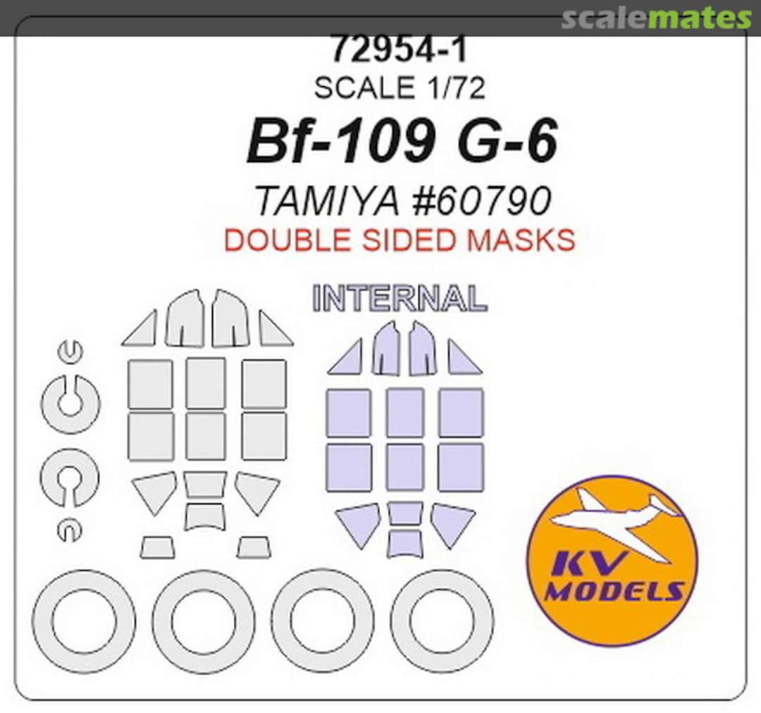 Boxart Painting double-sided masks for Bf 109G-6 + masks for disks and wheels 72954-1 KV Models