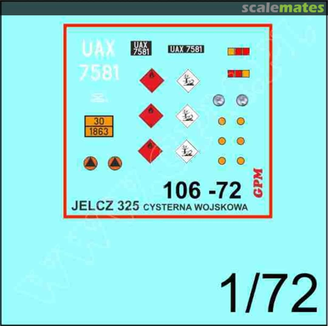 Boxart Jelcz 325 Cysterna Wojskowa 106-72 GPM