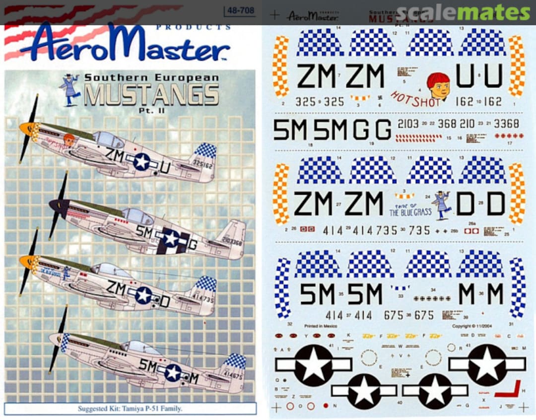 Boxart Southern European Mustangs 48-708 AeroMaster