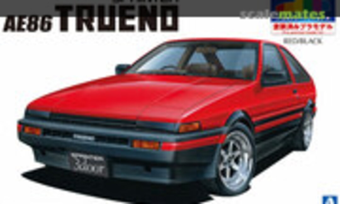 1:24 Toyota AE86 Trueno '83 (Red / Black) (Aoshima 053157)