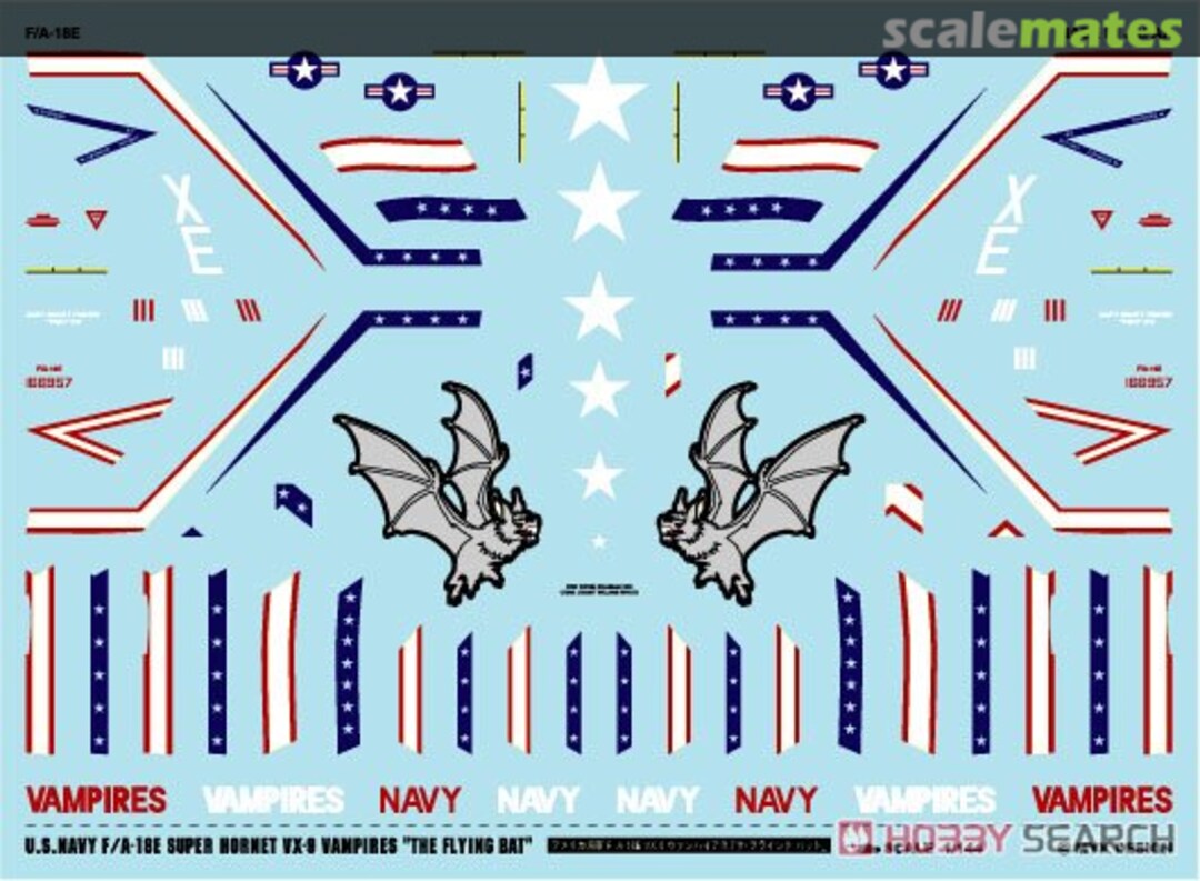 Boxart U.S. Navy F/A-18E Super Hornet VX-9 Vampires `The Flying Bat` A-494 MYK Design