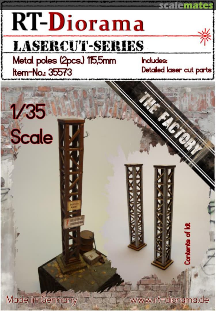 Boxart Metal poles (2pcs.) 115,5mm 35573 RT-Diorama