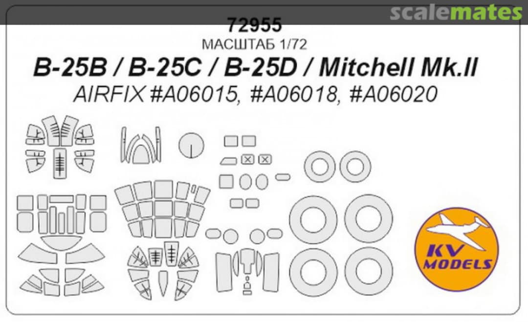 Boxart B-25B / B-25C / B-25D / Mitchell Mk.II 72955 KV Models