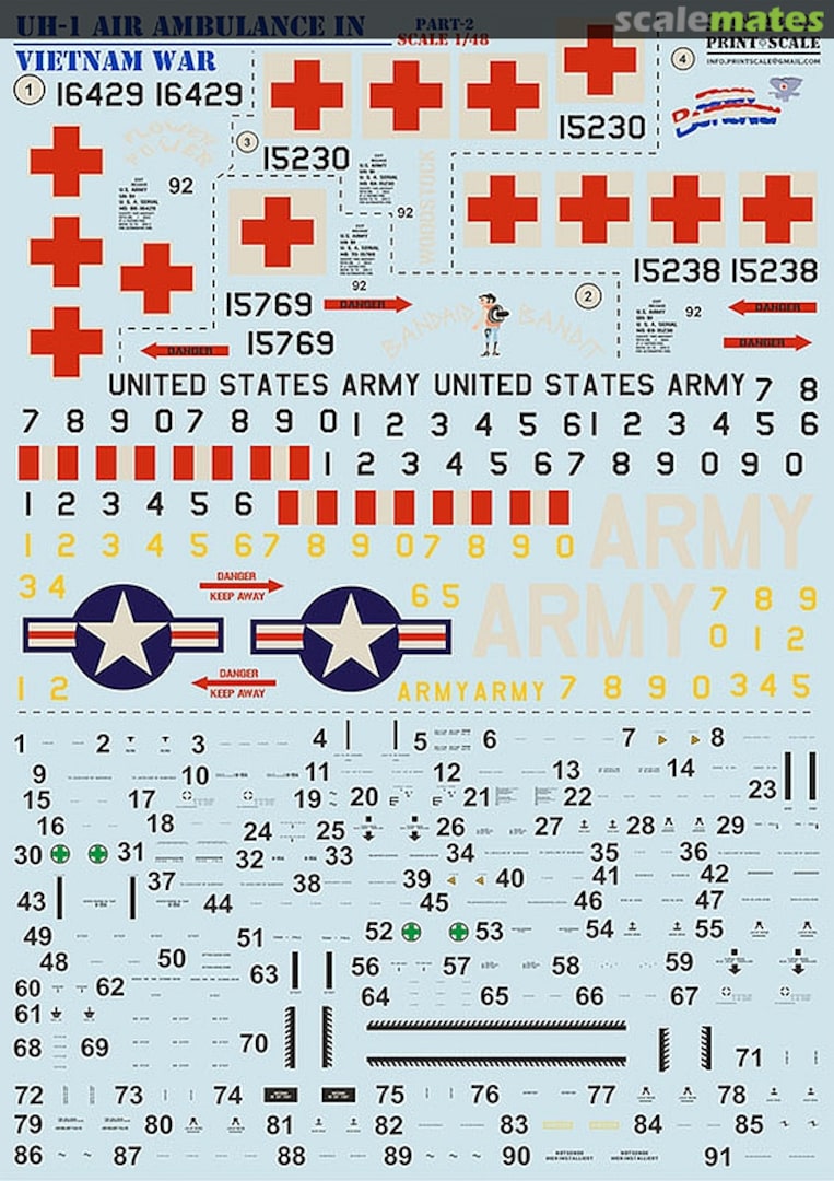 Boxart UH-1 Air Ambulance in Vietnam War - part 2 48-189 Print Scale