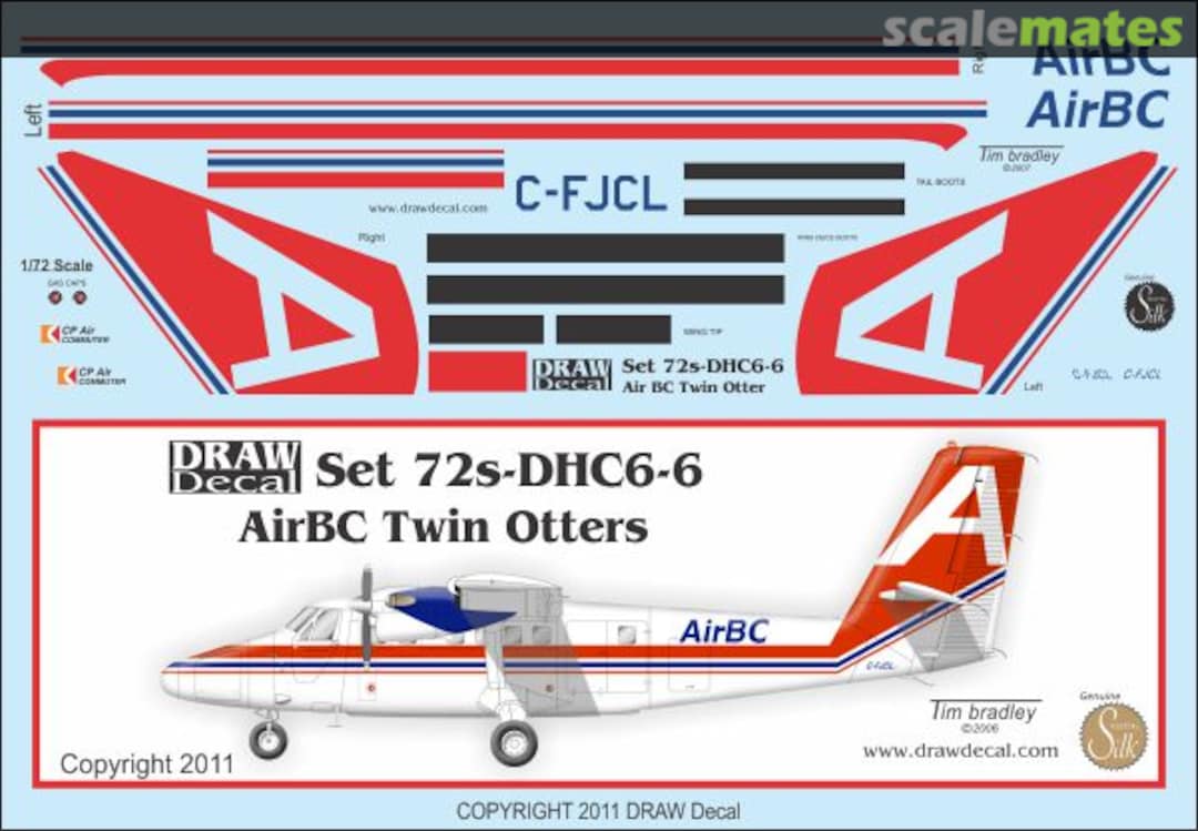 Boxart de Havilland Canada DHC-6 Twin Otter 72-DHC6-6 Draw Decal