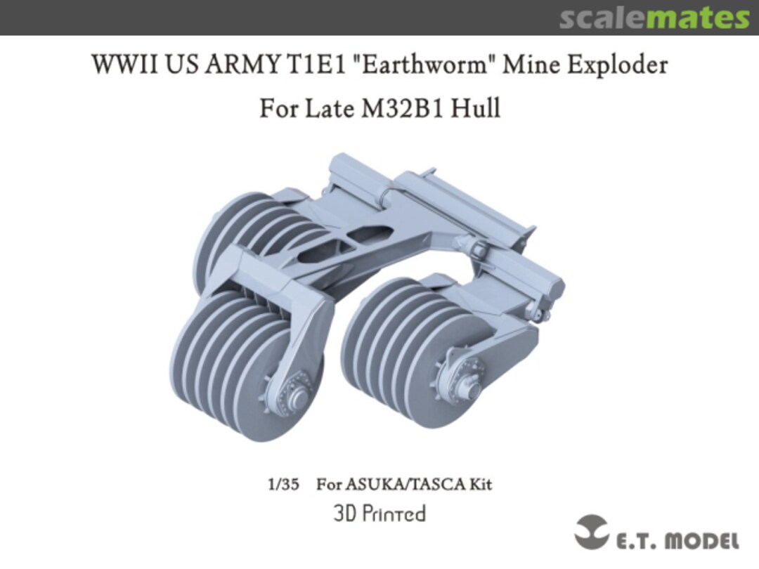 Boxart T1E1 "Earthworm" Mine Exploder (for Late M32B1 Hull) P35-041 E.T. Model