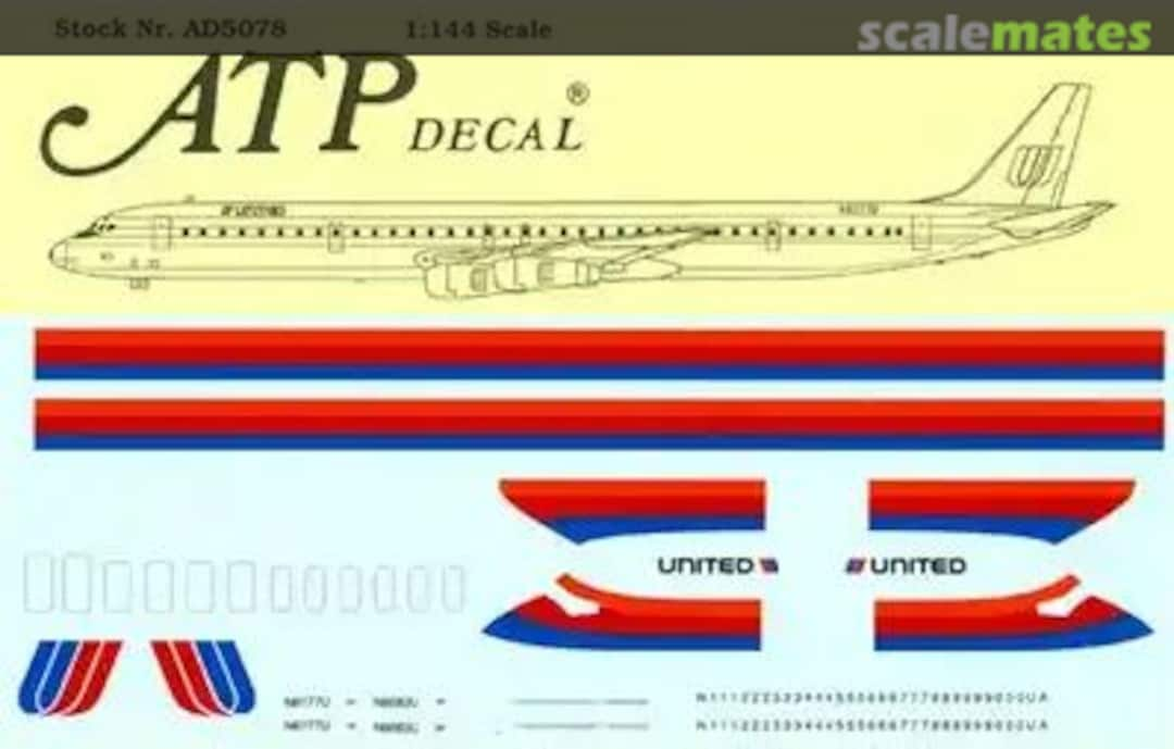 Boxart United Airlines DC-8 (all series) AD5078 ATP Airliners America