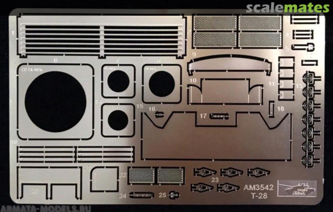 Boxart Photoetched parts for T-28 3542 Arma Models