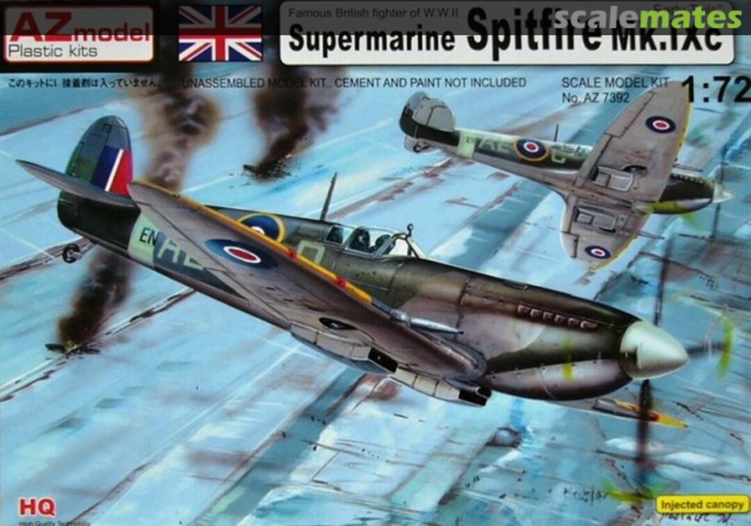 Boxart Supermarine Spitfire Mk.IXc „Early tails" AZ7392 AZmodel