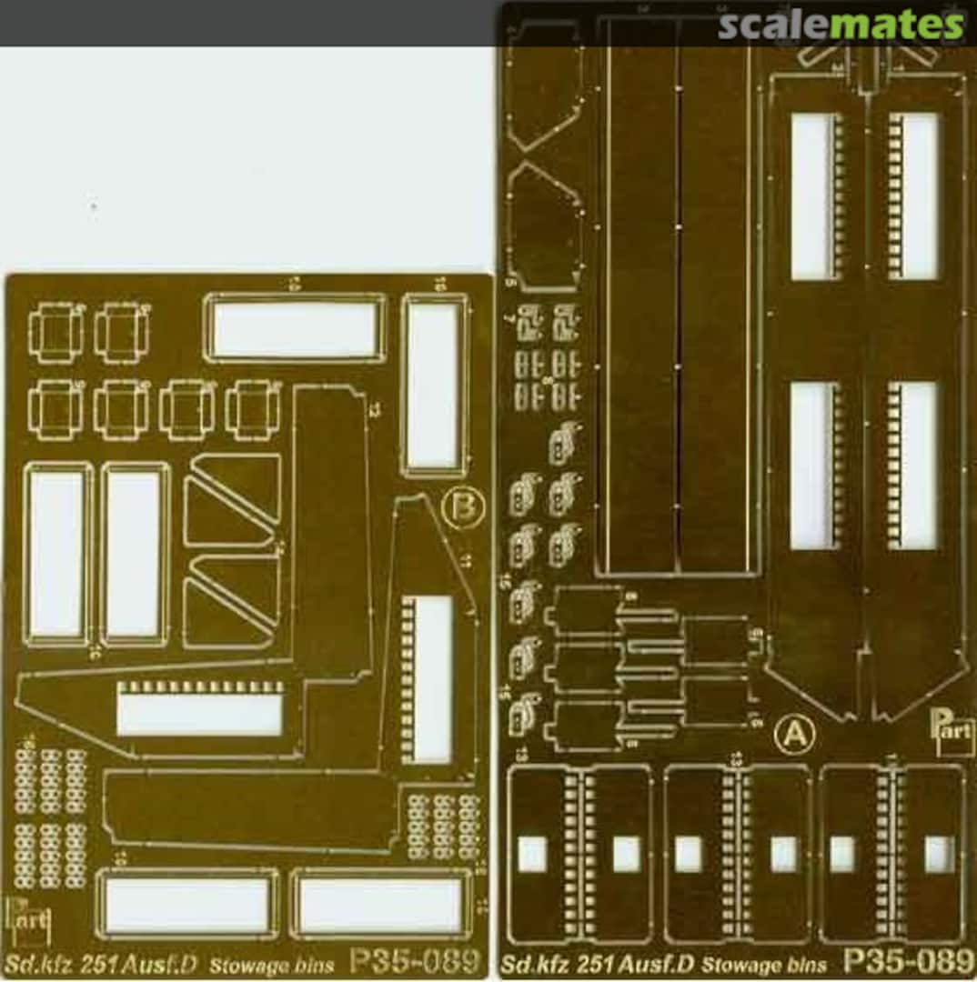 Boxart Sd.Kfz. 251/1 Ausf. D - Stowage Bins P35-089 Part
