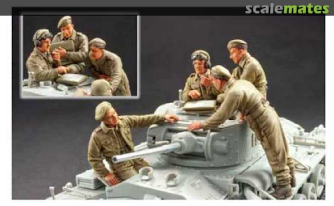 Boxart BRITISH VALENTINE TANK CREW-4 FIGURES HF709 Hobby Fan