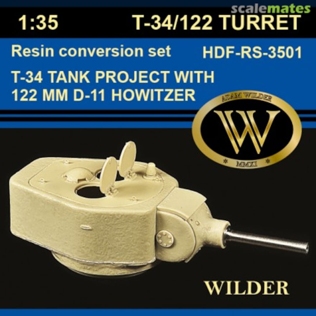 Boxart T-34/122 Tank Turret Project with 122mm D-11 Howitzer HDF-RS-3501 Wilder Products