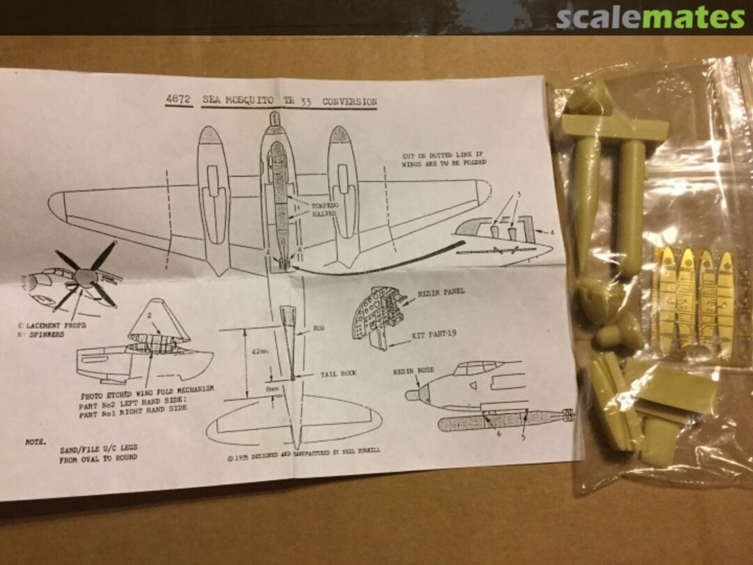 Boxart Sea Mosquito TR 33 conversion 4872 Paragon Designs