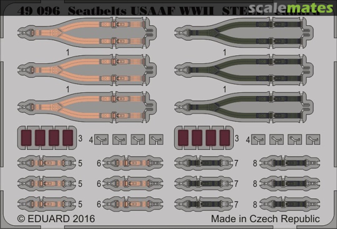 Boxart Seatbelts USAAF WWII STEEL 49096 Eduard