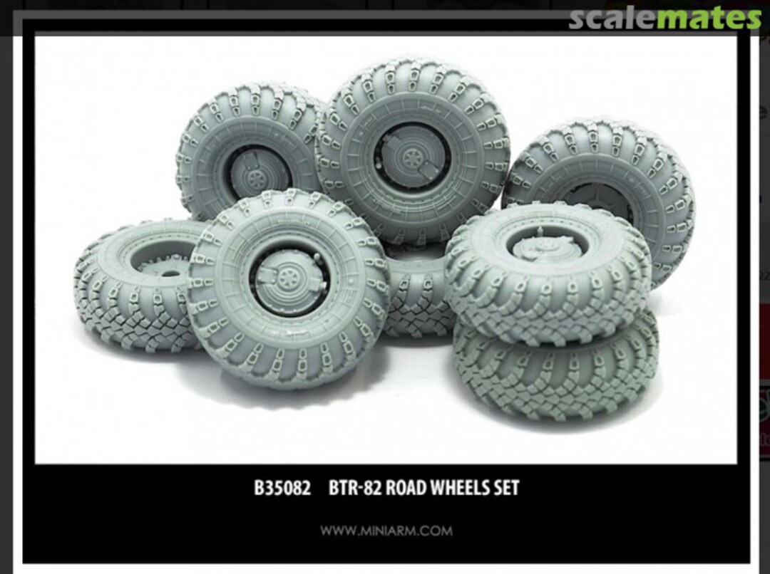 Boxart BTR-82 Road wheels set For Zvezda, Trumpeter kit B35082 Miniarm