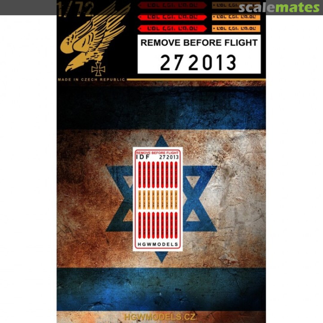 Boxart Remove Before Flight - Israel - Easy Belts 272013 HGW Models