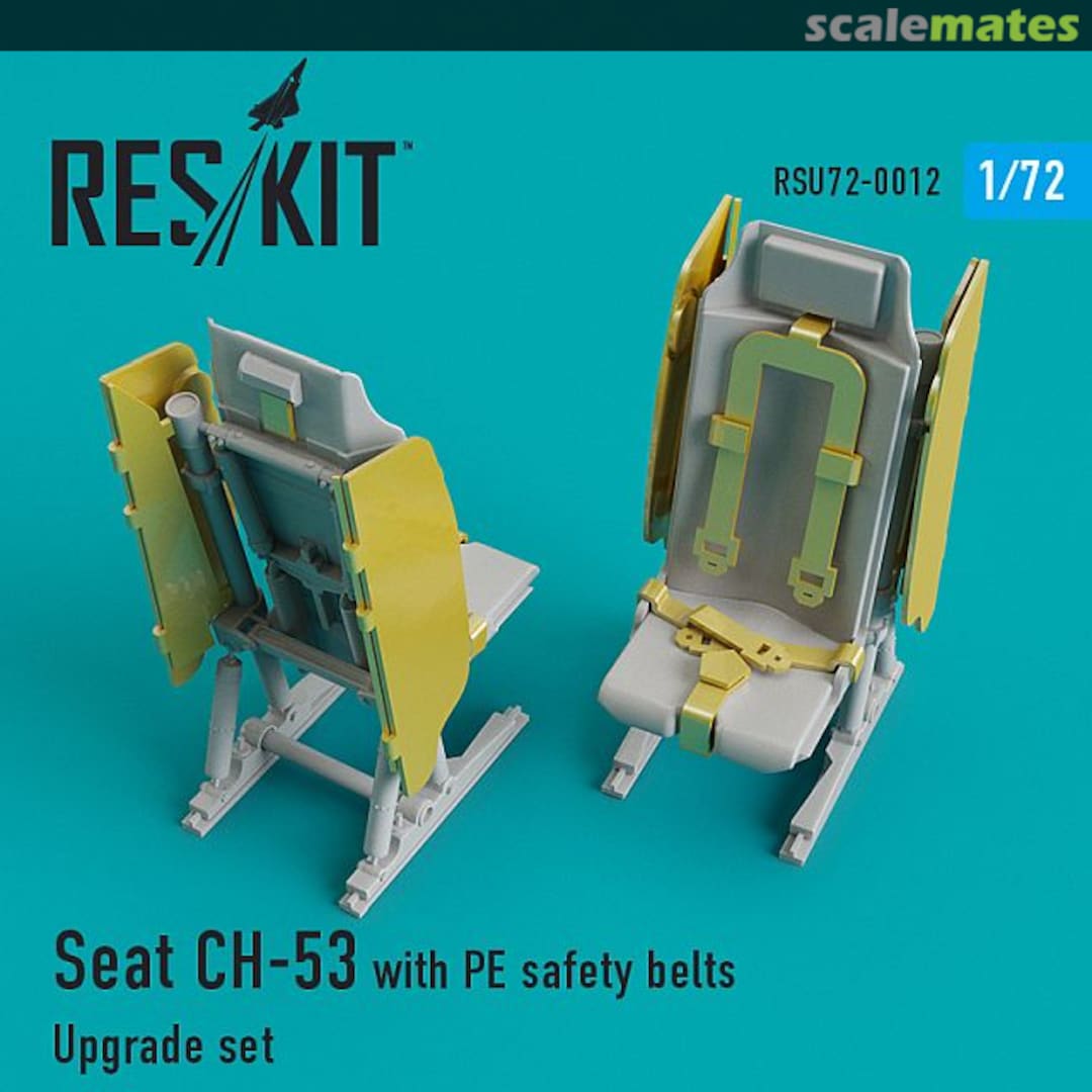 Boxart CH-53, MH-53 - Seat w/ PE Safety Belts RSU72-0012 ResKit