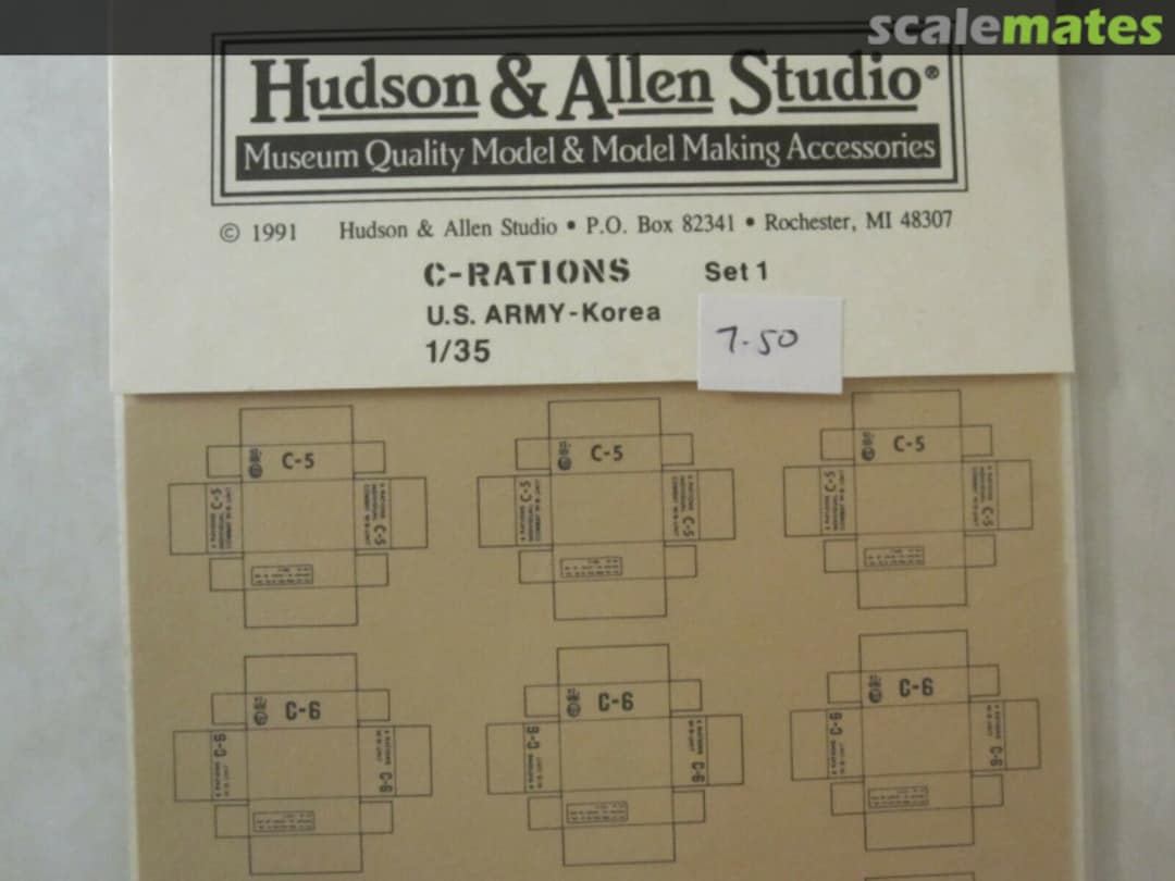 Boxart C-Rations US Army - Korea 1111 Hudson & Allen Studio