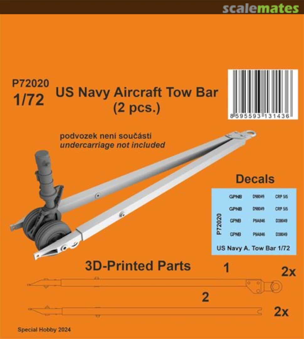 Boxart US Navy Aircraft Tow Bar (2 pcs) P72020 CMK