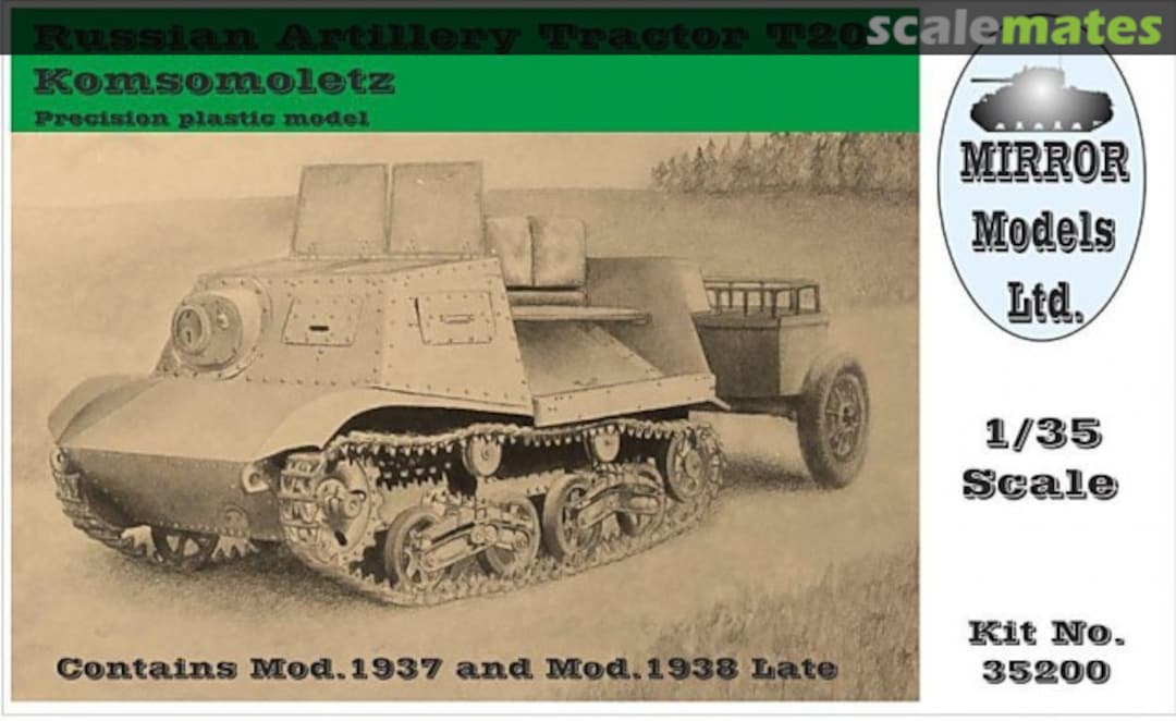 Boxart Artillery Tractor T20 Komsomoletz 35200 MIRROR Models