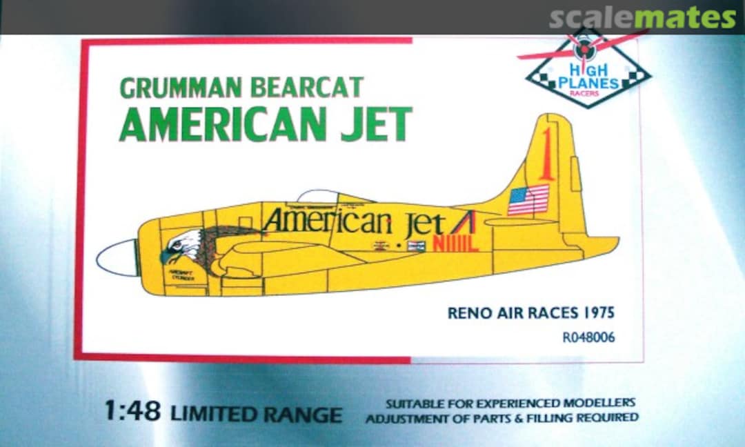 Boxart Grumman Bearcat American Jet R048006 High Planes Models