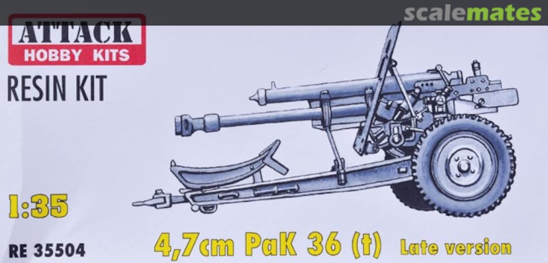 Boxart 4,7cm Pak 36(t) Late Version RE35504 Attack Hobby Kits