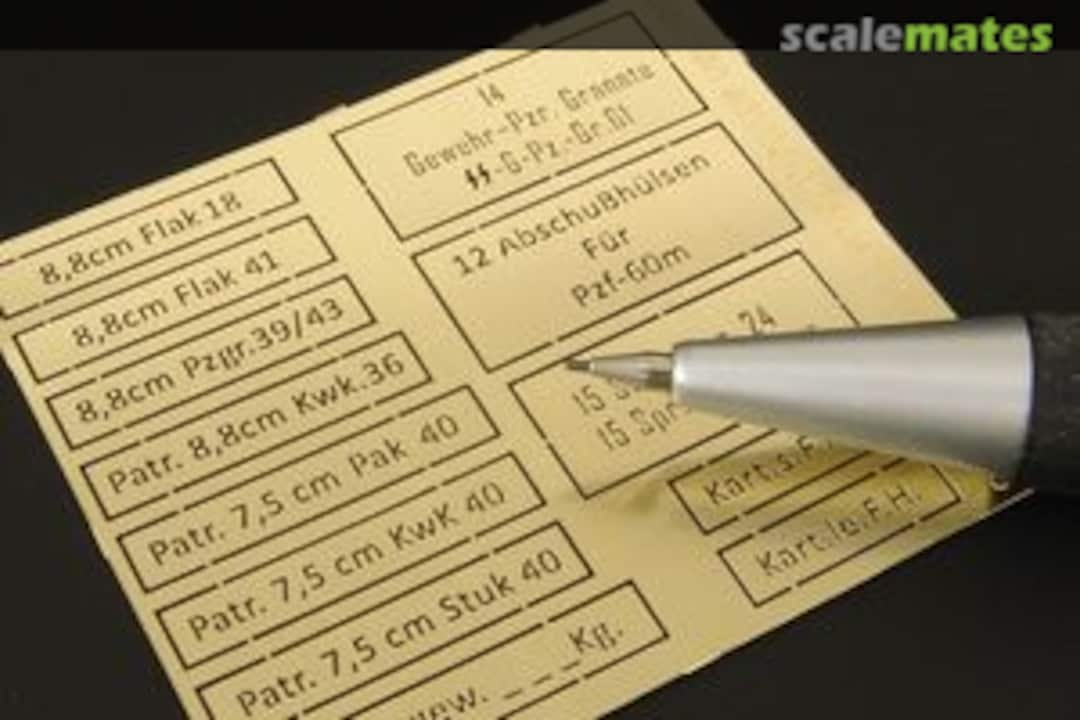 Boxart German ammo boxes - airbrush PE templates HLU35069 Hauler