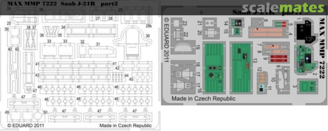 Boxart SAAB J21R detail set MMP7222 Maestro Models