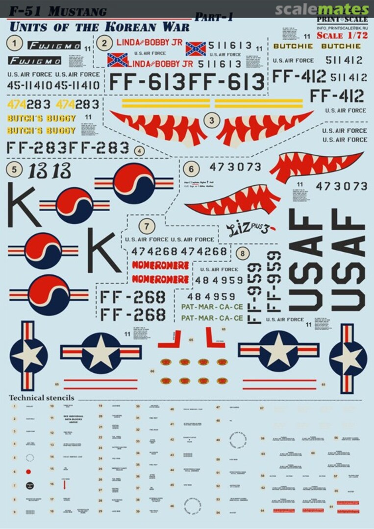 Boxart F-51 Mustang 72-261 Print Scale