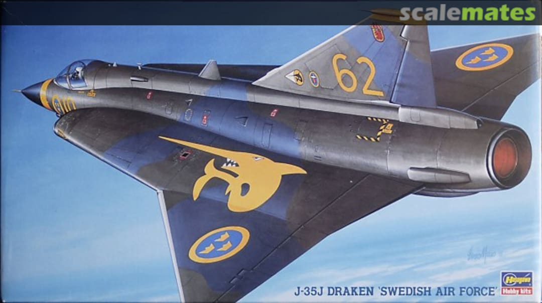 Boxart J-35J Draken `Swedish Air Force´ 51403 Hasegawa