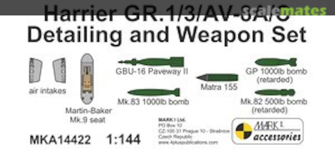 Boxart Harrier Gr.1/3/AV-8A/C Detailing and Weapon Set MKA14422 Mark I Models