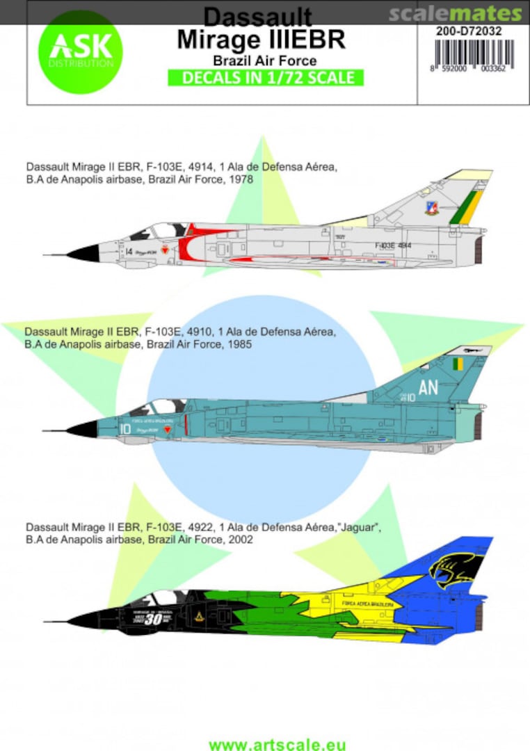 Boxart Dassault Mirage IIIEBR 200-D72032 ASK