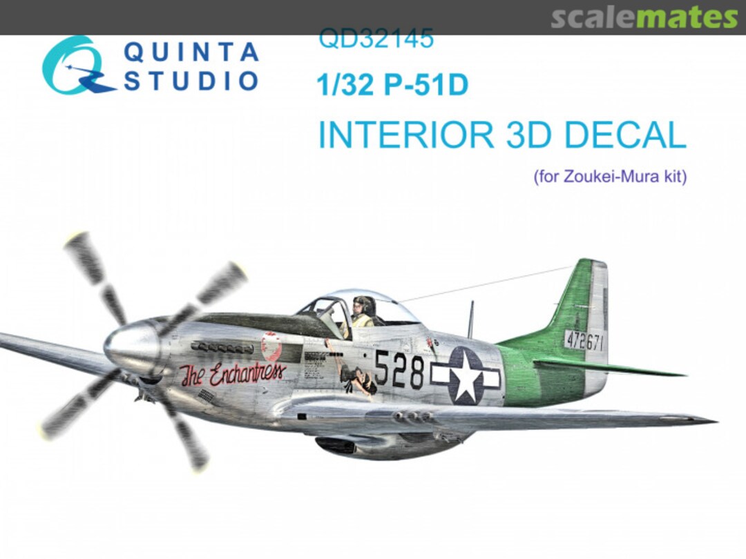 Boxart P-51D Mustang interior 3D decals QD32145 Quinta Studio