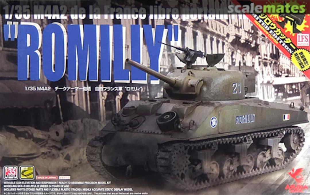 Boxart M4A2 Romilly w/cast cheek 35-037 ASUKA Model