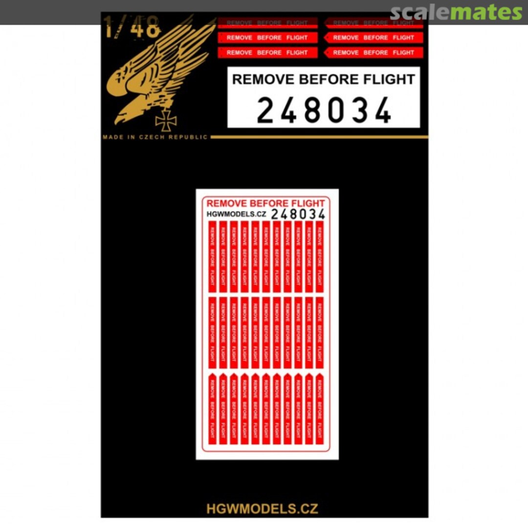 Boxart Remove Before Flight - US - Easy Belts 248034 HGW Models