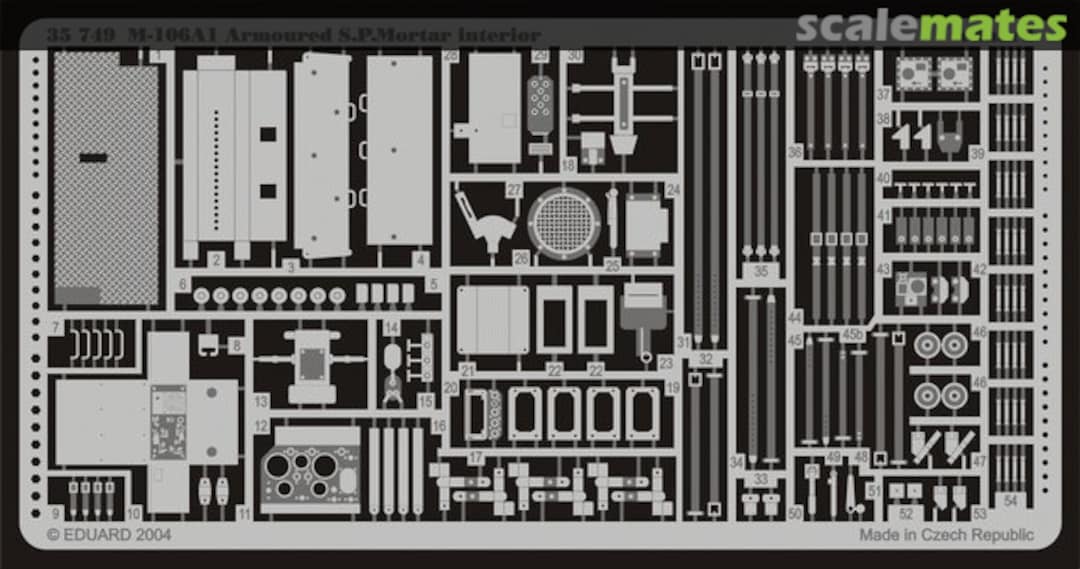Boxart M-106A1 Armoured S.P.Mortar interor 35749 Eduard