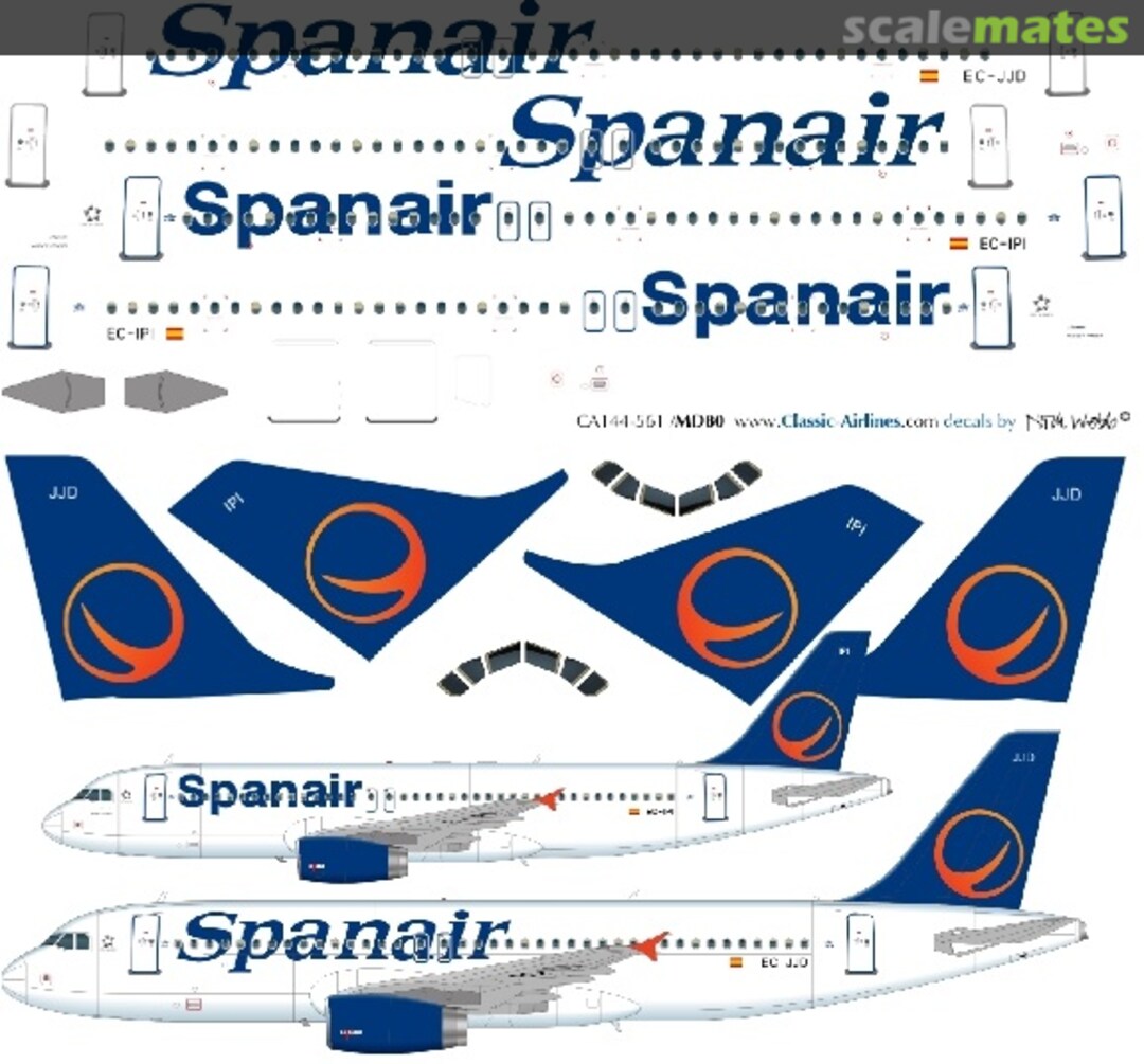 Boxart Spanair A320 CA144-561 Classic Airlines