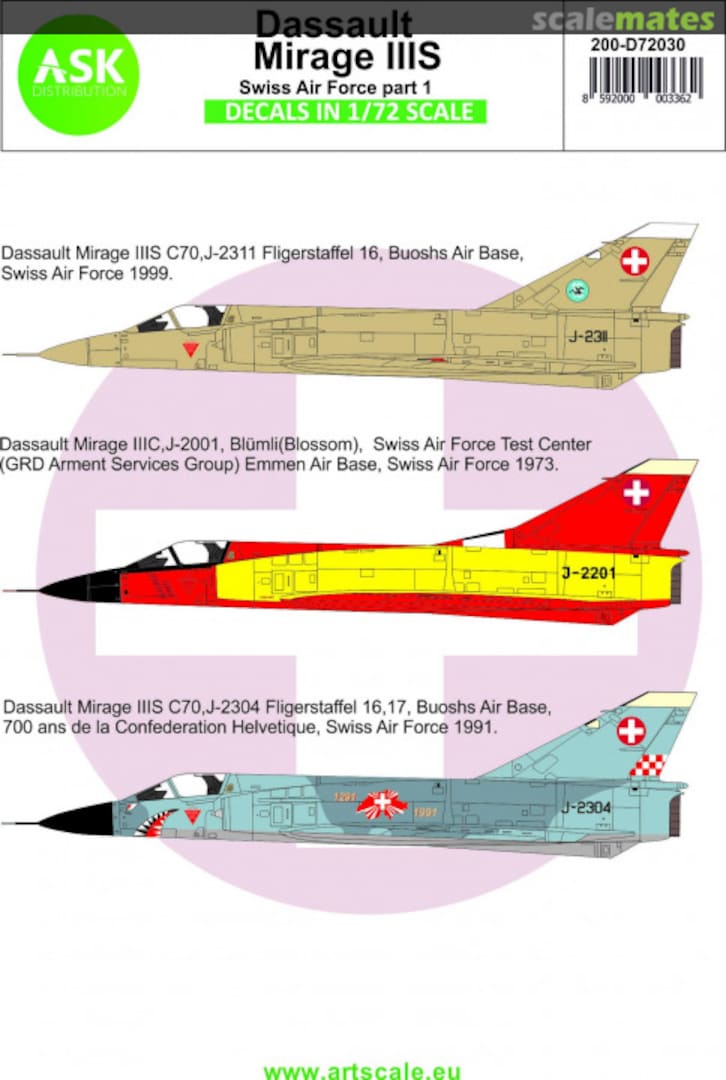 Boxart Dassault Mirage IIIS 200-D72030 ASK