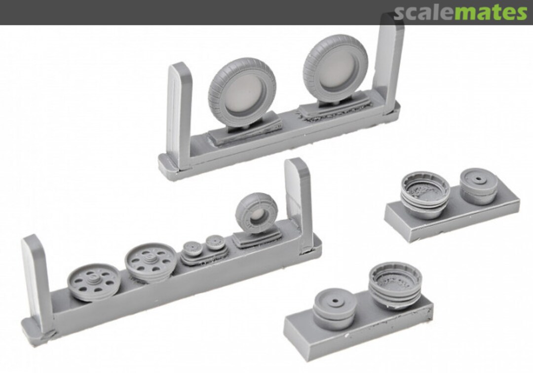 Boxart Wheels set for Focke-Wulf 190 A/F/G early (with hole) disk with early main tire (tread) NS72157-a North Star Models