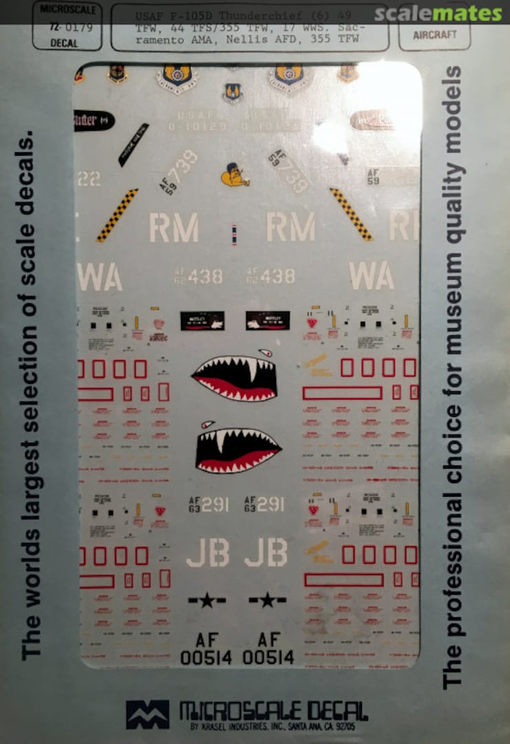 Boxart USAF F-105D Thunderchief 72-179 Microscale