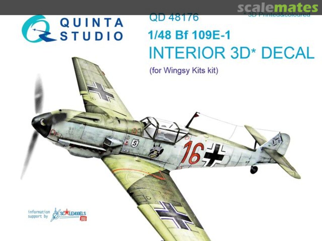 Boxart Bf 109E-1 interior 3D decals QD48176 Quinta Studio