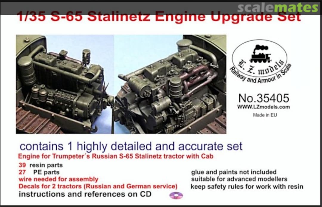 Boxart S-65 Stalinetz engine upgrade set 35405 L.Z. Models